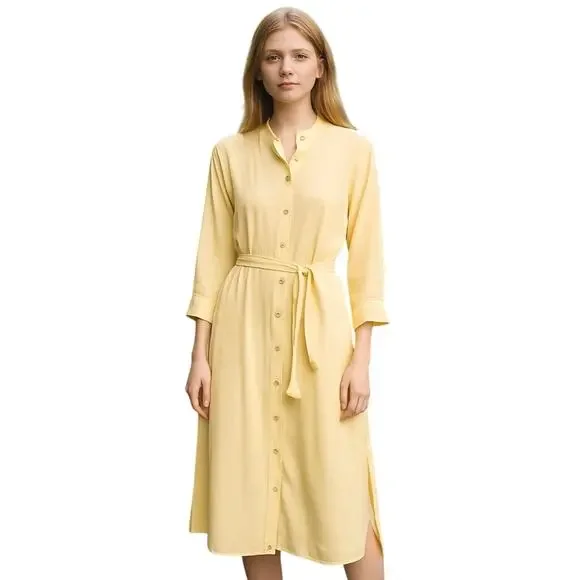 retro long sleeve dress Retro bohemian paisley print dress with long lantern sleeves and high quality belt blue / L